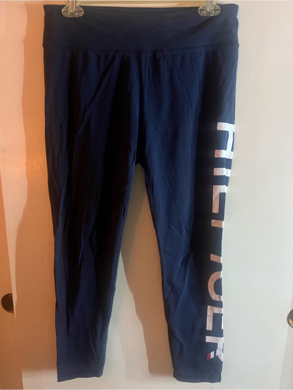 Tommy Hilfiger Navy Leggings with White Side Branding